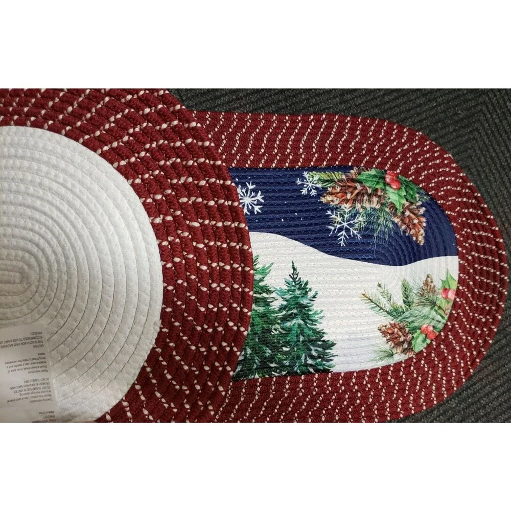 X-Large Oval Braided Kitchen Floor Runner Rug(20x48